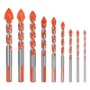 Hakkin 9-Piece Triangle Alloy Hole Saw Tile Drill Twist Drill