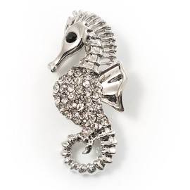 Crystal Seahorse Fashion Brooch