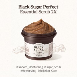 SKIN FOOD since 1957 SKIN FOOD since 1957 Perfect Essential Black Sugar Scrub 210g - Non-Irritating Exfoliating Facial Scrub - Removes Blackheads and Dead Skin Cells (7.4 fl. oz.)