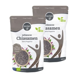 2 x borchers Organic Chia Seeds | High Fibre | Source for Protein | Organic Quality | 500 g