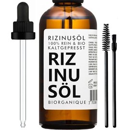 Rizinusöl BIO | 100% rein, natürlich und kaltgepresst | Pflege für Nägel, Wimpern, Haut, Bart | 100 ml | Vegan & Cruelty Free | BIO Castor Oil | Glasflasche + Pipette (Auf Deutsch)