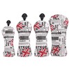 4pcs UK USA Waterproof Headcover Driver Cover Wood Cover Utility