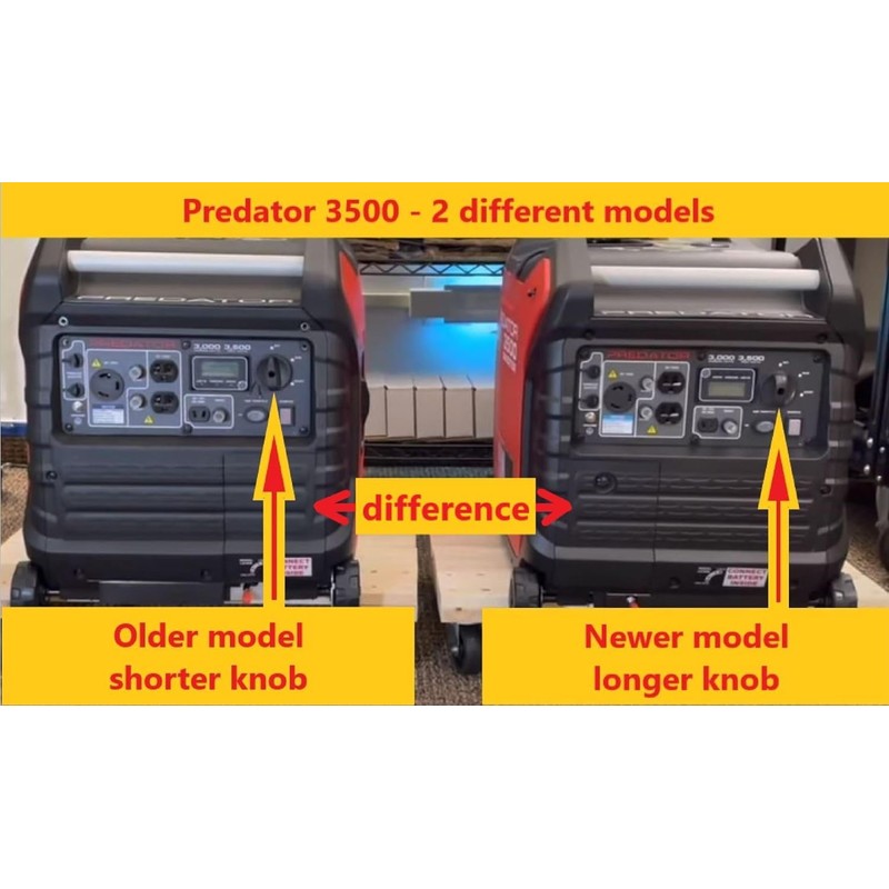 Compatible replacement knob for Harbor Freight Predator 3500 watts inverter