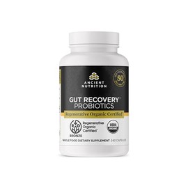 Ancient Nutrition Ancient Nutrition Regenerative Organic Certified Probiotics for Gut Recovery, Probiotics Gut Recovery, for Healthy Digestion and Immune System Function Support, 50 Billion CFUs* Per Serving, 60 Count