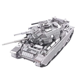 piececool 3D Puzzle Metal Tank Model Centurion Main Battle Tank, 3D Metal Puzzle for 340 Stainless Steel, Full Metal, 1:1 Restore, Birthday Gift, Model Kit Adults, 172 Pieces