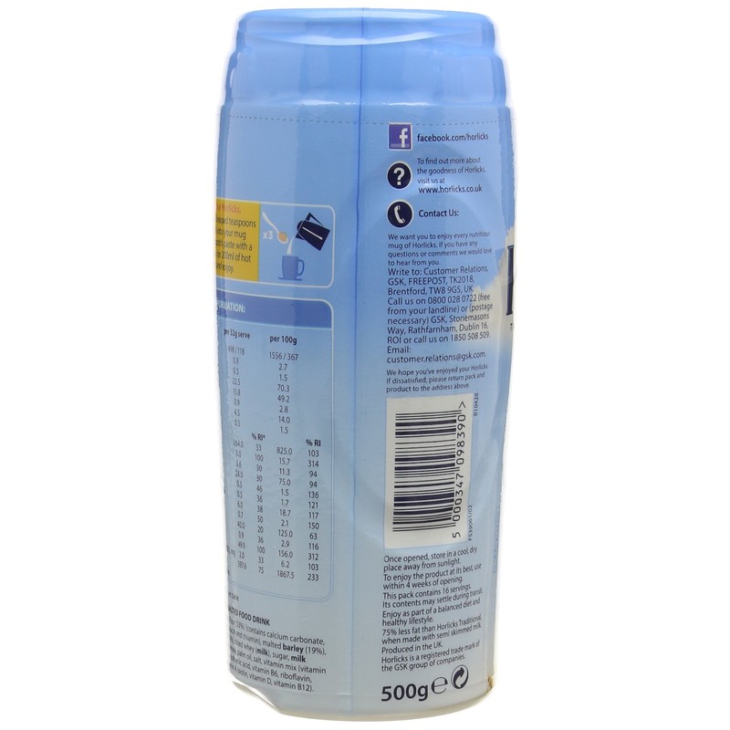 Horlicks The Original Malted Milk Drink Light, 500g