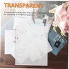jojofuny 50pcs Clear Binder Sleeves Ring Photo Album Refill Inserts