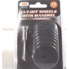 IIT CUT OFF WHEELS 10 PC. 1-1/2" WITH MANDREL 1/8" SHANK USE ON PLASTIC, SOFT METAL