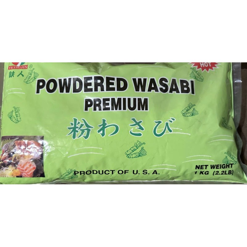Tetsujin Tetsijin Premium Wasabi Powder, Wild & Hot 2.2-Pounds