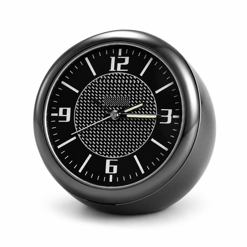 Mini Car Clock Dashboard Accessory – 4cm Luminous Quartz Analog