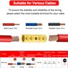 BAALA 6 Gauge Wire Butt Connectors Kit Pure Brass, 6PCS