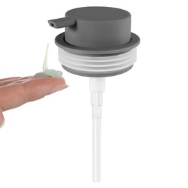 Upgrade Your Soap Dispenser with LALA DOLCE Rust-Proof Grey Plastic Pump Replacement - Wide Mouth Dispensers (Grey, Liquid Pump)