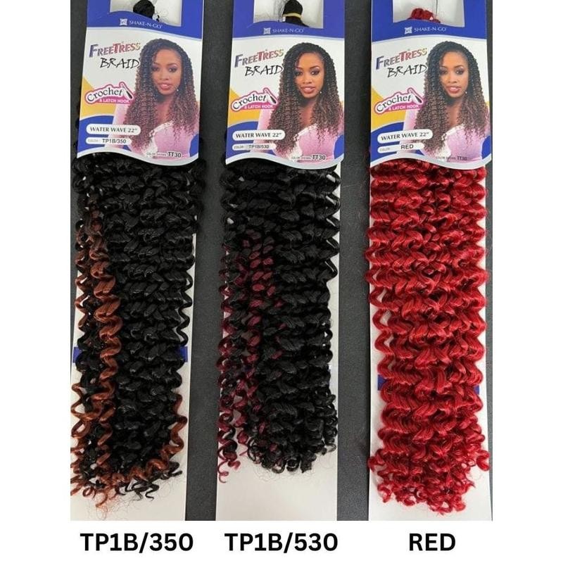 Freetress Braid Crochet Hair - Water Wave Bulk 22" -
