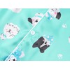Beezizac Silky Satin Pajama for Girls - Green Dogs Coat
