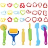 30Pcs Dough Tools for Kids with Animal Molds, Durable Clay