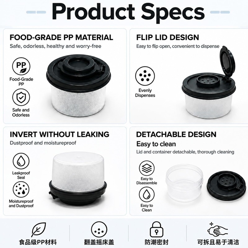 Lunchbox Salt and Pepper Shakers, 2 Pack Mini Travel Spice
