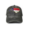Shenbors Embroidered Baseball Hats, North Carolina Flag (Washed Black), One