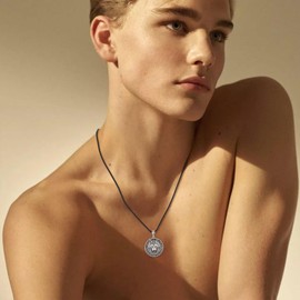 CUPENDA Wolf Necklace S925 Sterling Silver Viking Wolf Head Pendant Wolf Jewelry Gifts for Men