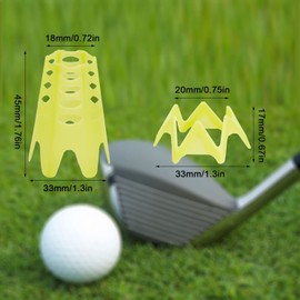 18PCS Golf Mat Tees Golf Simulator Tees Home Practice Golf Tees Perfect for Winter Turf and Driving Range Golf Training(Pack of 12 Tall + 6 Short)