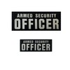Armed Security Officer Reflective Patches with Hook and Loop Backing,