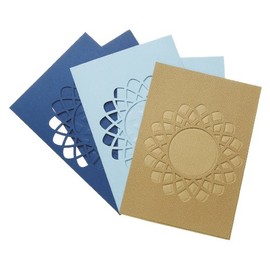 Darice DT-GX-7200-01 12-Pack David Tutera Celebrate Step 2 Layer Card for Scrapbooking, A7, Die Cut Circle