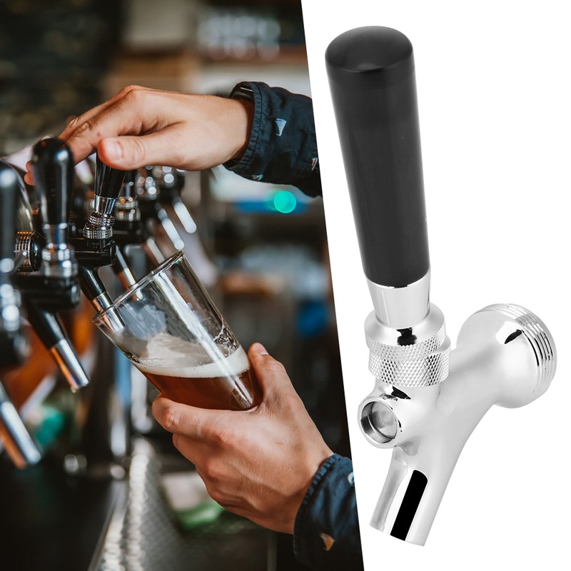 Brass Beer Faucet Tap Dispenser with Brush Dust Cover Beer