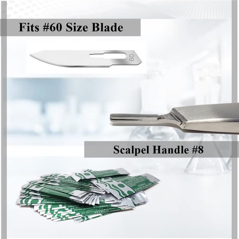 Scalpel Handle #8 Stainless Steel Knife, Blade Holder with Thick