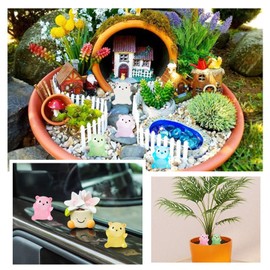 Fashewelry 24pcs Luminous Resin Figures Mini Bear Glow in The Dark Figures Miniature Statue DIY Landscape for Fairy Garden Decor