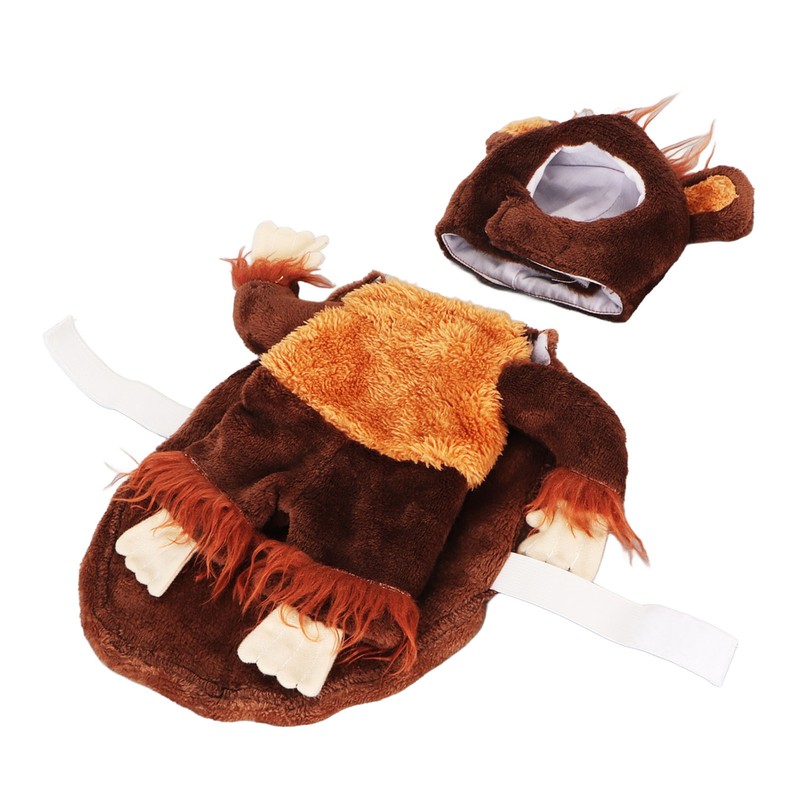 Pet Holiday Costume Funny Monkey Cosplay Dog Clothes Soft Breathable