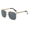 Long Keeper Retro Square Sunglasses Classic Metal Pilot Sunglasses Unisex
