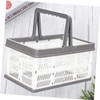 FUNOMOCYA Folding Basket Handle Portable Storage Containers Plastic Storage Basket