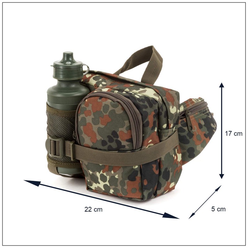 Commando Industries Bum Bag with Water Bottle Belt Bag Black