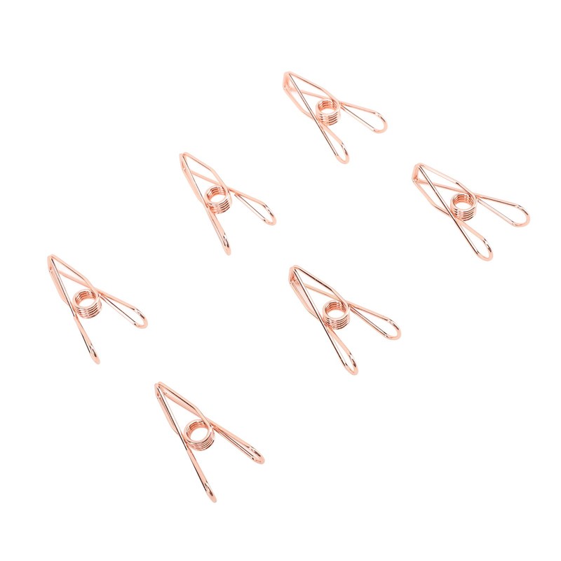 60pcs Wire Clothes Pins Antislip Creativity Metal Wire Hollow Out