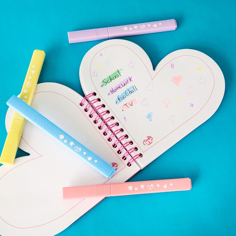 Tinc A5 Heart Shaped Wire Bound Notebook Jotterpad - Cute