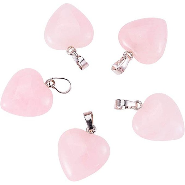 Crystal Heart Pendant (Rose Quartz)
