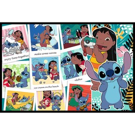 Trefl 2in1: Lilo, Happy Life of Stitch-2 x 200 Pieces-Pack of Two Teens Puzzles, Multicoloured, 13334