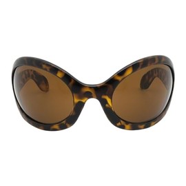 Pop Fashionwear Unisex Color Bug Eye Sunglasses Retro Rave Shades, Tortoise, adult