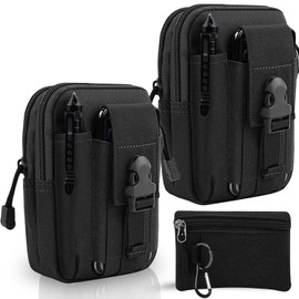 Bolsa de Táctica, 3Pcs Bolsa de Táctica de Sistema Molle, Bolsa Táctica Molle con Mosquetón, Bolsas Tácticas Cuadradas con Ganchos de Resina, para Escalada Senderismo Camping Deporte al Aire Libre (3)