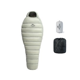 Naturehike Ultralight Goose Down Sleeping Bag for Adult Weighs only 15.1oz 860FP High Fluffy Waterproof Breathable Compact (L-274g Down Filling)