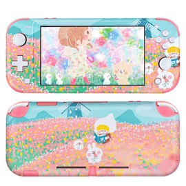 DLseego Compatible with Switch Lite Skin, Cute Girl Wrap Vinyl Decal Sticker, Full Set, Faceplate Protective Cover for Switch Lite Console, Colourful