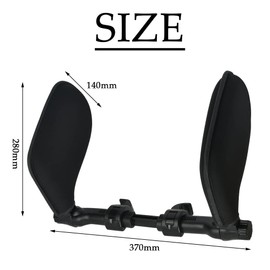 OctBird Car Seat Headrest Pillow Detachable Premium Car Head Support for Adults Car Neck Head Shoulder Sleep Cushion Adjustable Travel Sleeping Cushion for Kids Adults-37 x 28cm,Black Support Headrest