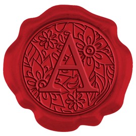 CRASPIRE 50pcs Letter A Wax Seal Stickers Initial Self Adhesive Wax Seal Stamp Stickers Red Envelope Wax Stickers for Wedding Invitations Envelope Cards DIY Craft Adhesive Waxing Gift Wrapping