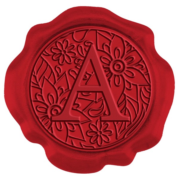 CRASPIRE 50pcs Letter A Wax Seal Stickers Initial Self Adhesive