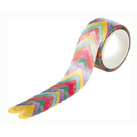 folia 26503 Washi Stickers, Hearts, Colourful, Pre-Cut Shapes Made of Rice Paper, Pack of 200 on a Roll - Ideal for Decorating and Decorating