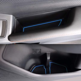 Auovo Anti-dust Door Mats for 2018 2019 2020 2021 2022 2023 Subaru Crosstrek and 2018-2023 Impreza Gate Door Liners Inserts Cup Console Mats Interior Accessories(Pack of 14) (Blue)