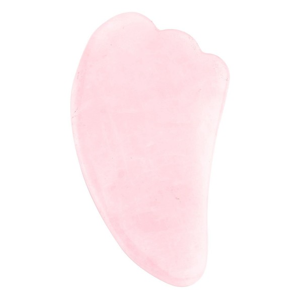 Jovivi Mak Feather Shape Power Stone Cassa Board Facial Natural Stone Rose Quartz Aventurine Cassa Board Cassa Massage Tool Gift Bag (Rose Quartz)