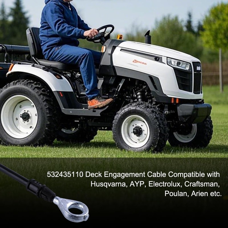 Diskary 532435110 Deck Engagement Cable Fits for Husqvarna Craftsman Poulan