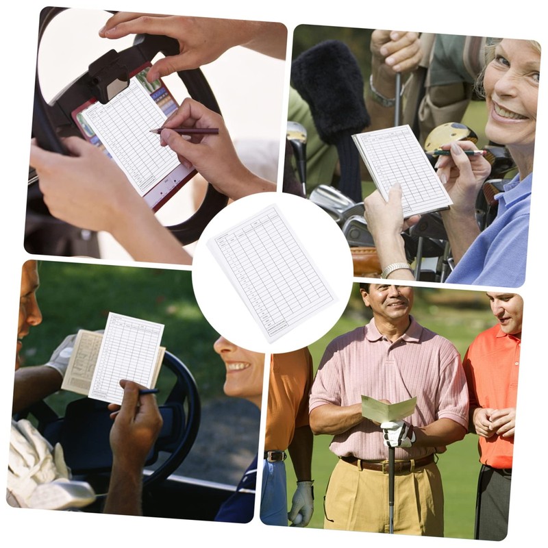 Kisangel 12pcs Competition Scorecards Golf Scorecard Record Cards Score for