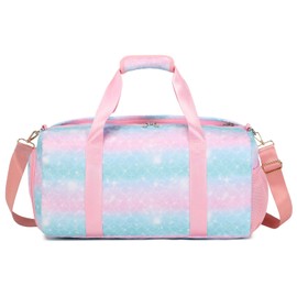 RBYGPL Sport Bag for Teen Girls Women Duffle Gym Bag Overnight Travel Weekender Sleepover Bag (8-Pink)