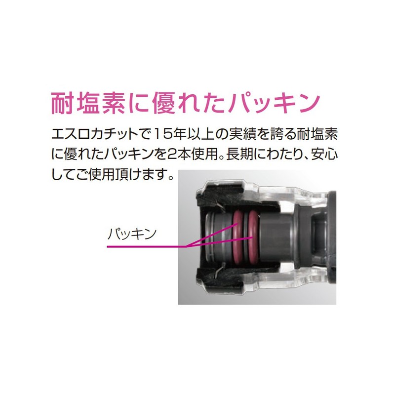 Sekisui Chemical One-Touch Fitting for Crosslinked Polyethylene Pipes, Union Esrocitit